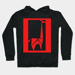 Red Abstract Giraffe Hoodie